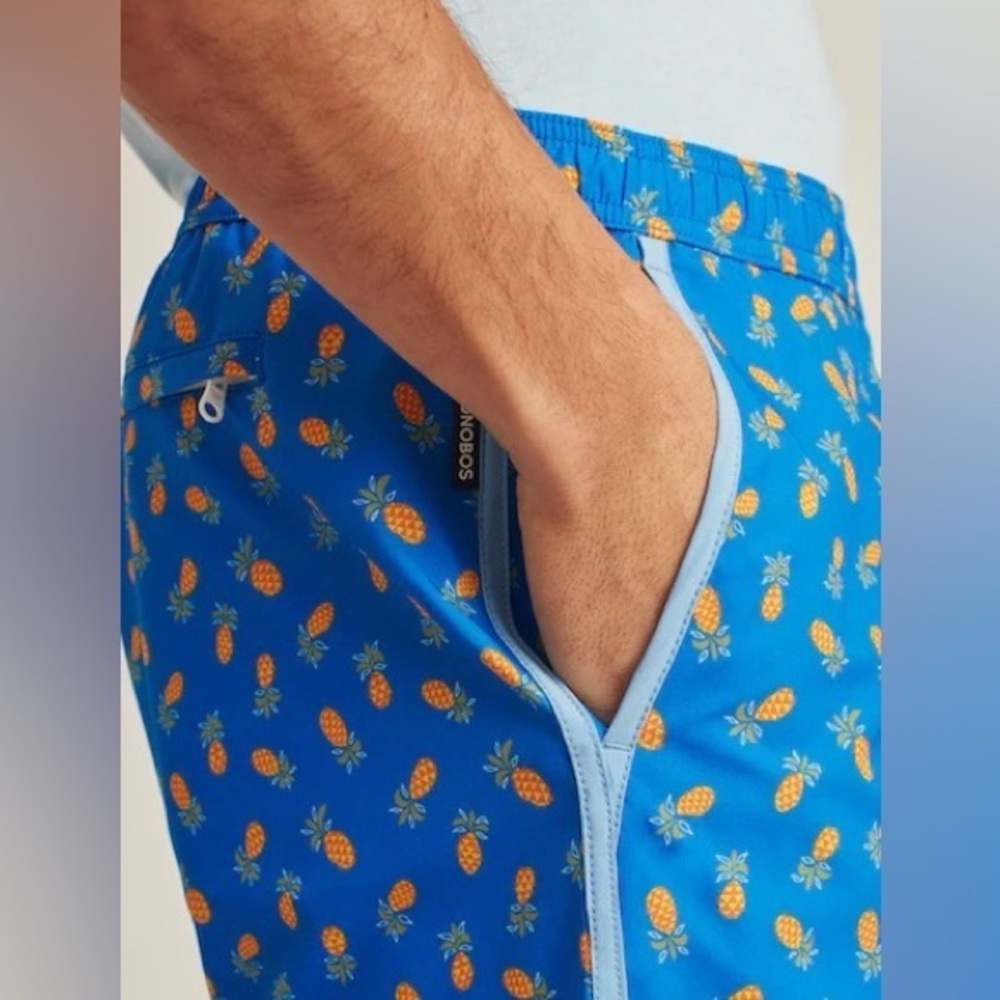 Saxx Men's Blue Pineapple Swim Shorts